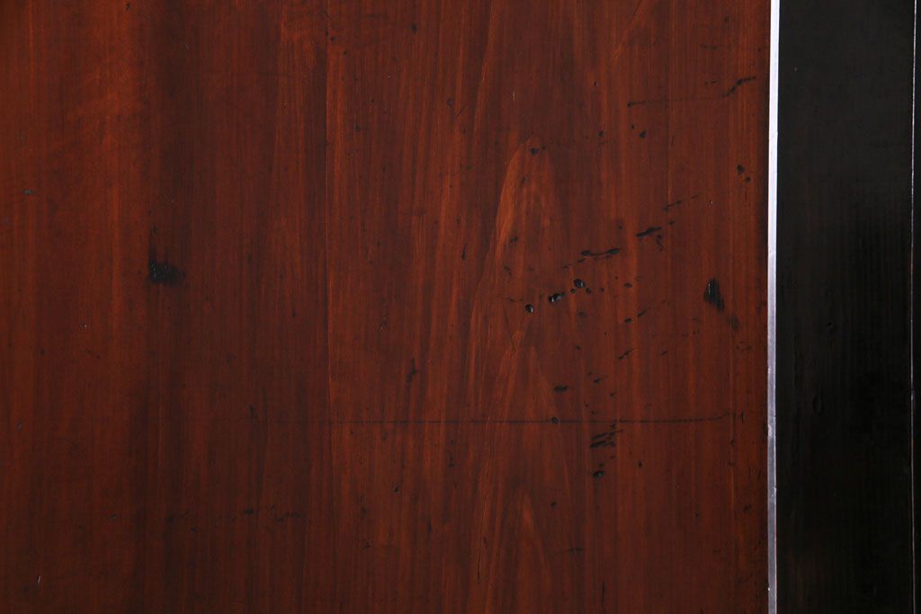 和製アンティーク　漆塗り　燻された風合いが味わい深い帯戸(板戸)4枚セット