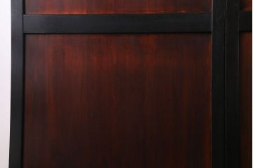 和製アンティーク　漆塗り　燻された風合いが味わい深い帯戸(板戸)4枚セット