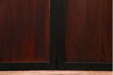 和製アンティーク　漆塗り　燻された風合いが味わい深い帯戸(板戸)4枚セット