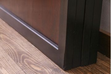 和製アンティーク　漆塗り　燻された風合いが味わい深い帯戸(板戸)4枚セット