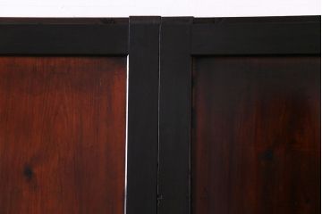 和製アンティーク　漆塗り　燻された風合いが味わい深い帯戸(板戸)4枚セット