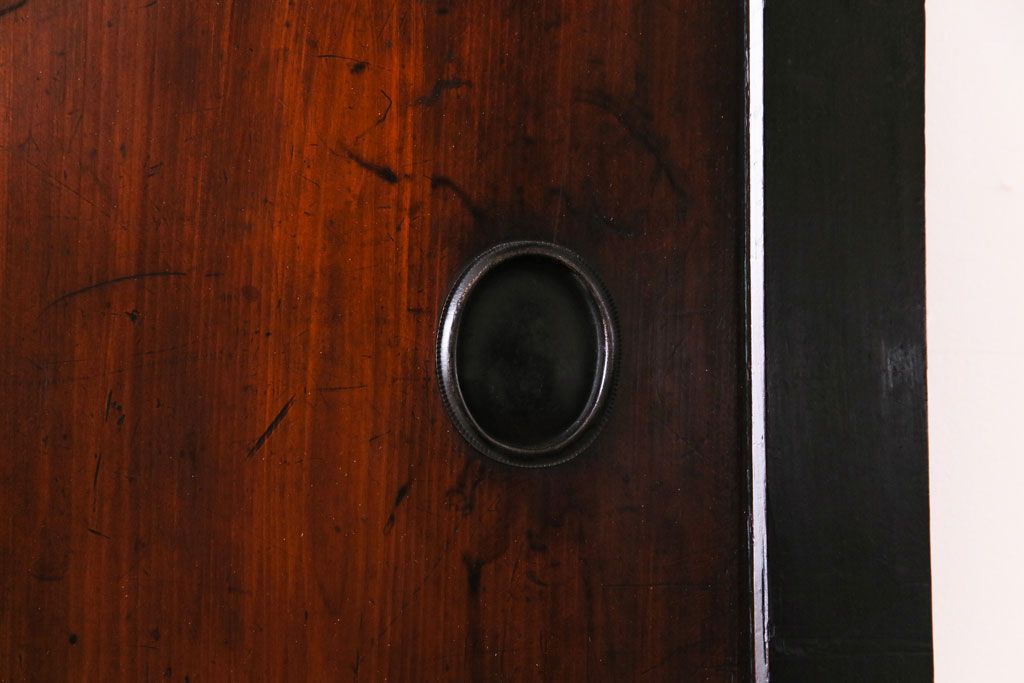 和製アンティーク　漆塗り　燻された風合いが味わい深い帯戸(板戸)4枚セット