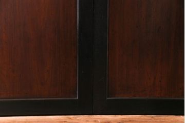 和製アンティーク　漆塗り　燻された風合いが味わい深い帯戸(板戸)4枚セット