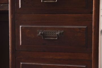 アンティーク家具　和製アンティーク　総ケヤキ!　特注最高級ロールトップデスク(片袖机)