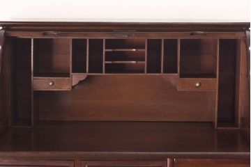 アンティーク家具　和製アンティーク　総ケヤキ!　特注最高級ロールトップデスク(片袖机)