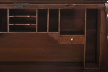アンティーク家具　和製アンティーク　総ケヤキ!　特注最高級ロールトップデスク(片袖机)