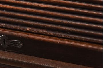 アンティーク家具　和製アンティーク　総ケヤキ!　特注最高級ロールトップデスク(片袖机)