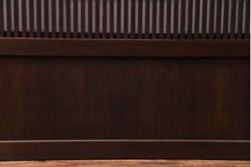 和製アンティーク　裏障子付き　情緒溢れるダイヤガラス入り格子戸(障子戸、引き戸)4枚セット