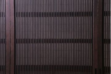 和製アンティーク　裏障子付き　情緒溢れるダイヤガラス入り格子戸(障子戸、引き戸)4枚セット