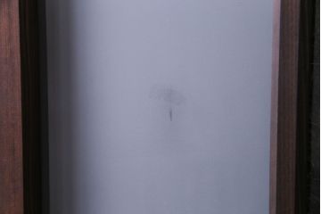 ラフジュ工房オリジナル　青い色ガラスがアクセントのシックな引き戸(建具、ガラス戸)4枚セット
