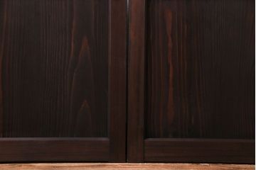 ラフジュ工房オリジナル　青い色ガラスがアクセントのシックな引き戸(建具、ガラス戸)4枚セット