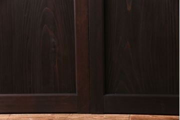ラフジュ工房オリジナル　青い色ガラスがアクセントのシックな引き戸(建具、ガラス戸)4枚セット