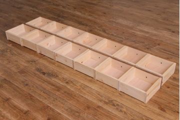ペイント家具　リメイク品　レトロな雰囲気が可愛らしいロッカー・7列(収納棚、オープンラック、引き出し)(2)