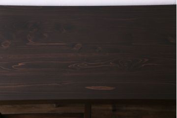 大正昭和初期　ラフジュ工房オリジナル　花菱模様ガラス入り　レトロな雰囲気溢れるアンティークのガラス戸棚(食器棚、収納棚)(1)