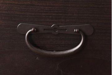 【O様ご成約済】和製アンティーク　総桐材　丸金具付き!古い木の質感が渋い時代箪笥ローボード(衣装箪笥、リビングボード、桐箪笥、桐たんす)