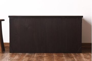 【O様ご成約済】和製アンティーク　総桐材　丸金具付き!古い木の質感が渋い時代箪笥ローボード(衣装箪笥、リビングボード、桐箪笥、桐たんす)