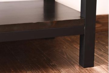 アンティーク家具　和製アンティーク　棚付き!蝶覆輪金具が目を惹く時代箪笥サイドボード(サイドチェスト、引き出し)