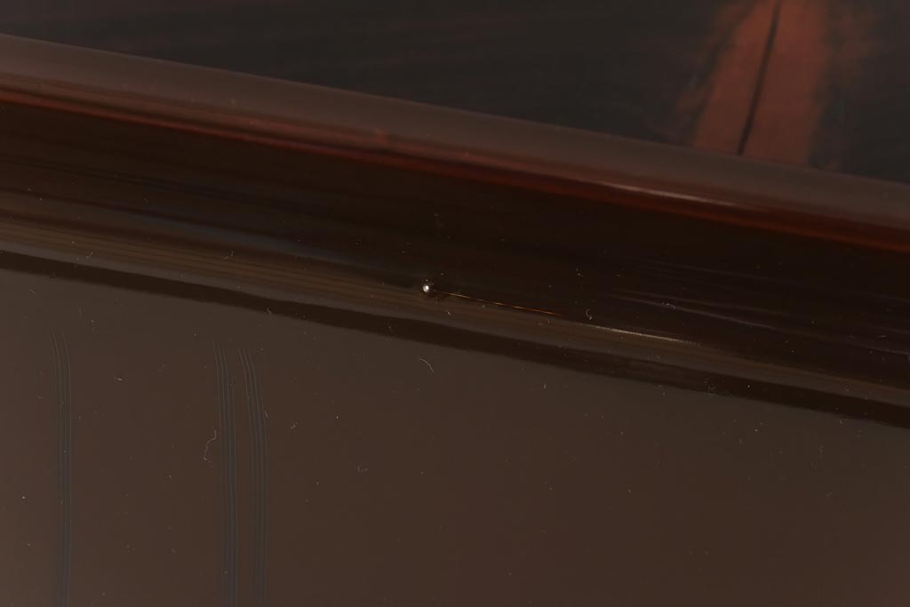 アンティーク雑貨　和製アンティーク　鯉の図　和の雰囲気漂う漆塗りのお膳(お盆、トレー)2枚セット