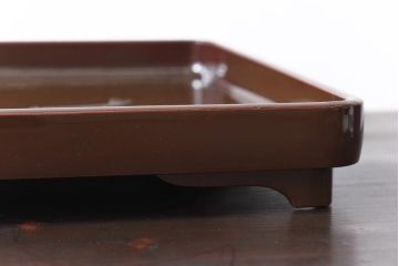 アンティーク雑貨　和製アンティーク　鯉の図　和の雰囲気漂う漆塗りのお膳(お盆、トレー)2枚セット