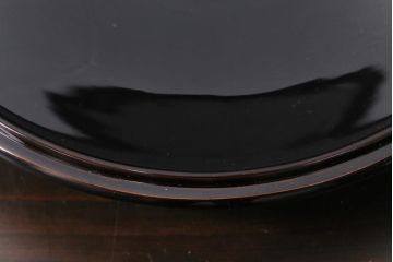 和製アンティーク　金彩・銀彩蒔絵　鶴の図　つやのある質感が上品な木製食籠(菓子器、菓子入れ)