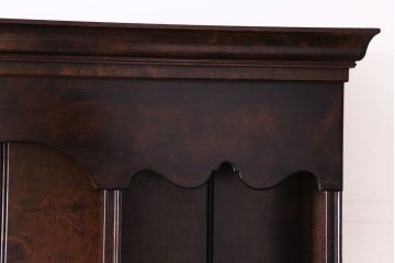 中古　松本民芸家具　凝った意匠が目を引くA型皿棚(キッチンボード、飾り棚)(定価約116万円)