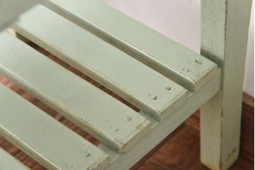 ペイント家具　棚付き　ナチュラルスタイルにぴったりなチェア(キッズチェア、椅子)(1)