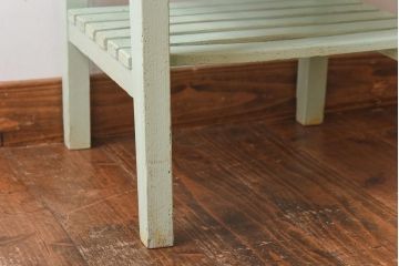 ペイント家具　棚付き　ナチュラルスタイルにぴったりなチェア(キッズチェア、椅子)(1)