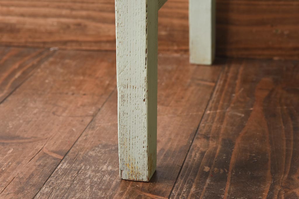 ペイント家具　棚付き　ナチュラルスタイルにぴったりなチェア(キッズチェア、椅子)(1)