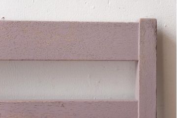 ペイント家具　棚付き　ナチュラルスタイルにぴったりなチェア(キッズチェア、椅子、イス、板座チェア)(R-031056)(2)