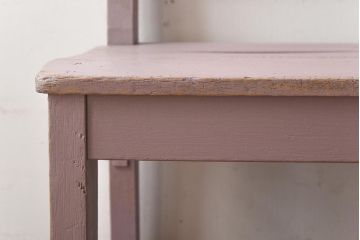 ペイント家具　棚付き　ナチュラルスタイルにぴったりなチェア(キッズチェア、椅子、イス、板座チェア)(R-031056)(2)