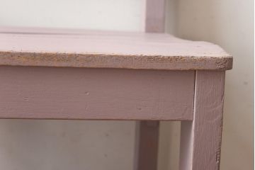 ペイント家具　棚付き　ナチュラルスタイルにぴったりなチェア(キッズチェア、椅子、イス、板座チェア)(R-031056)(2)