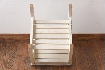 ペイント家具　棚付き　ナチュラルスタイルにぴったりなチェア(キッズチェア、椅子)(3)