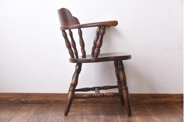 【Y様ご成約分】中古美品 飛騨産業・キツツキマーク　穂高シリーズ　キャプテンチェア(アームチェア、ダイニングチェア)(2)