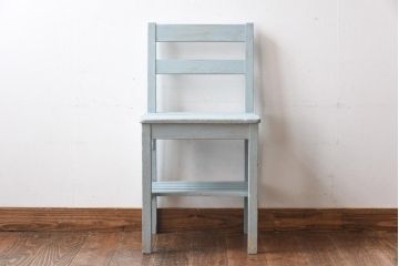 ペイント家具　棚付き　ナチュラルスタイルにぴったりなチェア(キッズチェア、椅子)