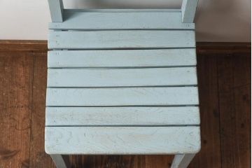 ペイント家具　棚付き　ナチュラルスタイルにぴったりなチェア(キッズチェア、椅子)