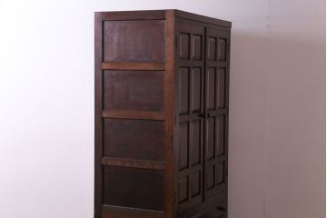 中古　松本民芸家具　シックで上質なワードローブ(衣装箪笥、収納棚)(定価約52万円)(2)