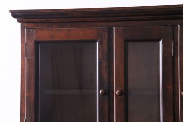 中古　松本民芸家具　シックな雰囲気が魅力的なC型食器棚(飾り棚、収納棚、キャビネット)(定価約66万円)(1)