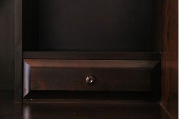 中古　北海道民芸家具　落ち着いた佇まいがお洒落なライティングビューロー(机、収納棚)(定価約50万円)