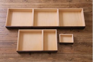 中古　北海道民芸家具　落ち着いた佇まいがお洒落なライティングビューロー(机、収納棚)(定価約50万円)