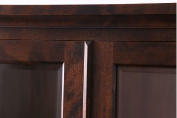 中古　北海道民芸家具　落ち着いた佇まいがお洒落なライティングビューロー(机、収納棚)(定価約50万円)