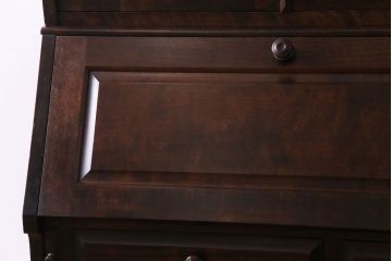 中古　北海道民芸家具　落ち着いた佇まいがお洒落なライティングビューロー(机、収納棚)(定価約50万円)