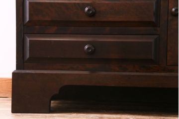 中古　北海道民芸家具　落ち着いた佇まいがお洒落なライティングビューロー(机、収納棚)(定価約50万円)