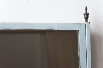 アンティーク雑貨　フランスアンティーク　シックな雰囲気の引き出し付きペイントミラー(ドレッサー、鏡台)