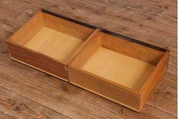 中古　松本民芸家具　#58型　お洒落な扉が印象的な食器棚(カップボード、収納棚)