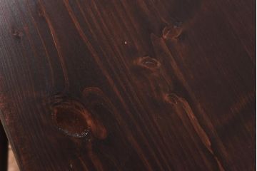 リメイク　ヒノキ材天板　古い鉄脚を合わせた小振りのテーブル(サイドテーブル、作業台、鉄脚テーブル)(1)