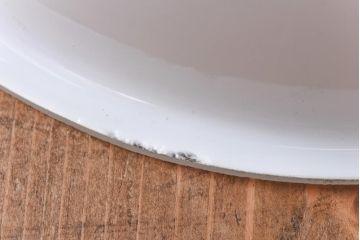 和製アンティーク　大正期　白切子カットガラスライト(カバー、天井照明)