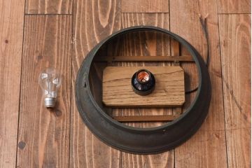 和製アンティーク　大正期　白切子カットガラスライト(カバー、天井照明)