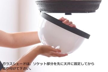 和製アンティーク　大正期　白切子カットガラスライト(カバー、天井照明)