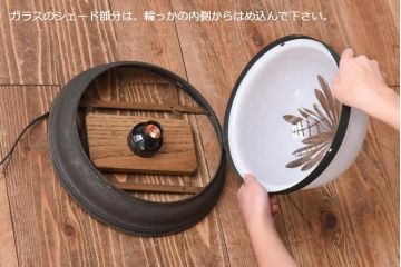 和製アンティーク　大正期　白切子カットガラスライト(カバー、天井照明)