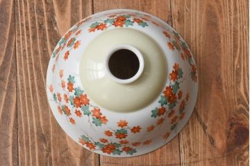 オールドノリタケ(則武、日本陶器)　紅葉が愛らしい電灯笠(シェード、ペンダントライト、吊り下げ照明)(1)